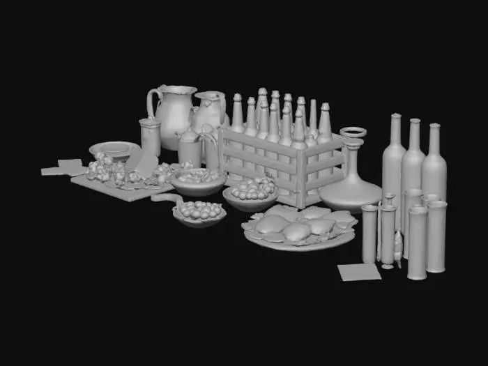 3D model for Beverage and Snack Spread