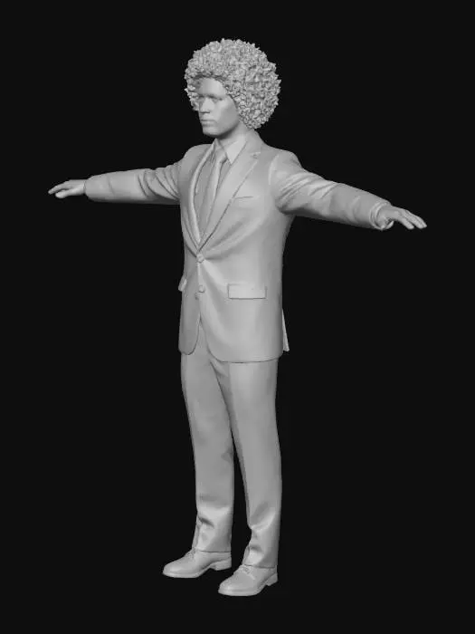 3D model for afro guy