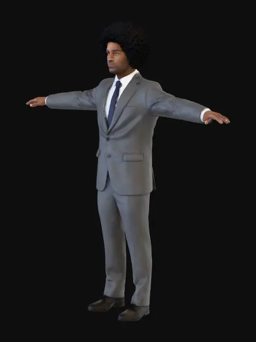 3D model for afro guy