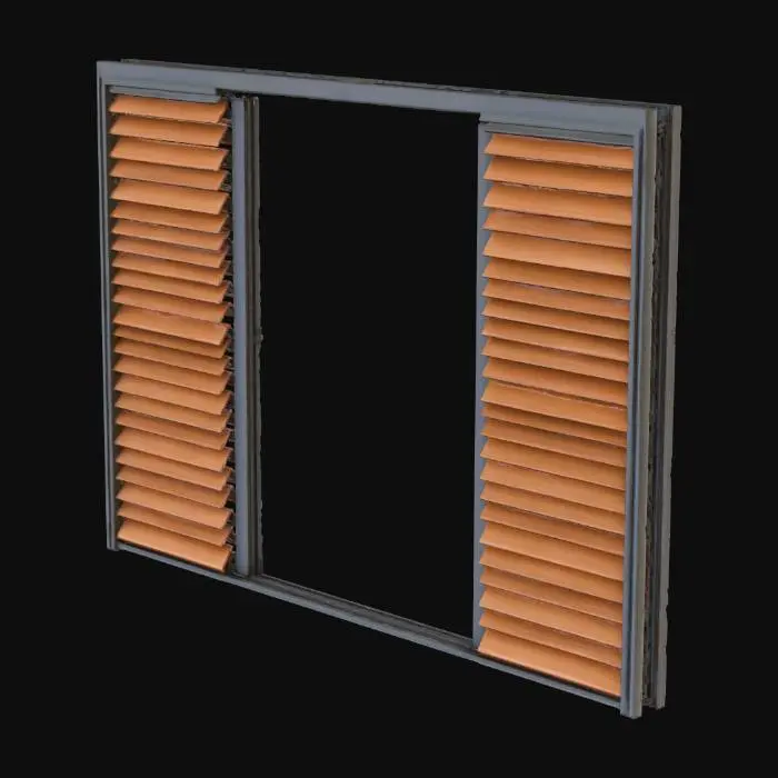 3D model for Louvered Window Frame