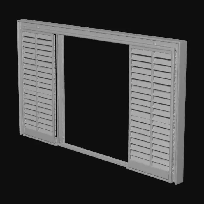 3D model for WoodenShutterFrame