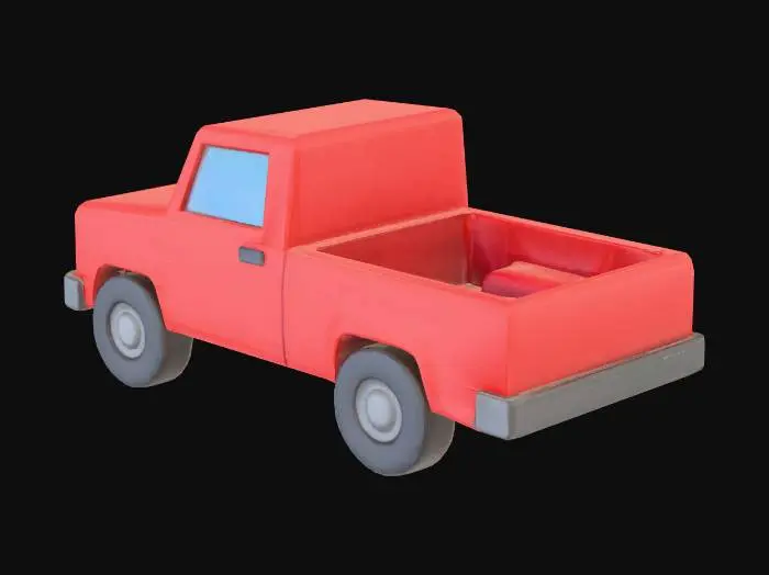 3D model for Red Toy Truck