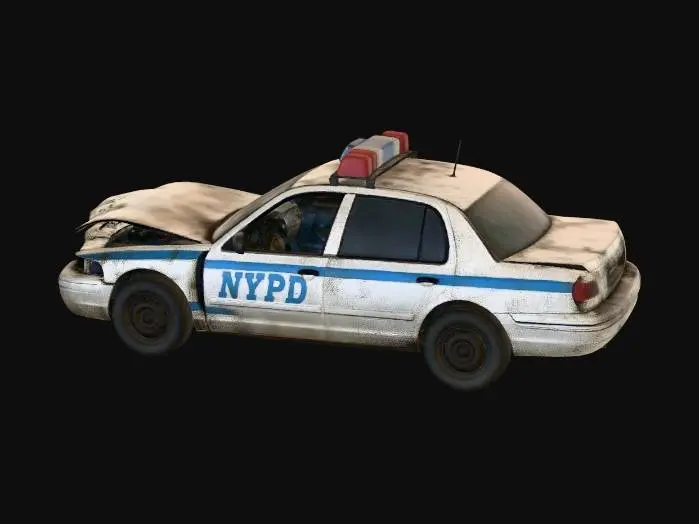 3D model for Mud-Caked NYPD Cruiser