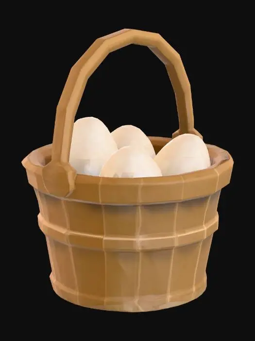 3D model for Basket of Eggs