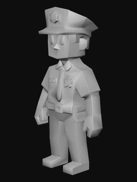 3D model for Policeman in Low Poly Art Style