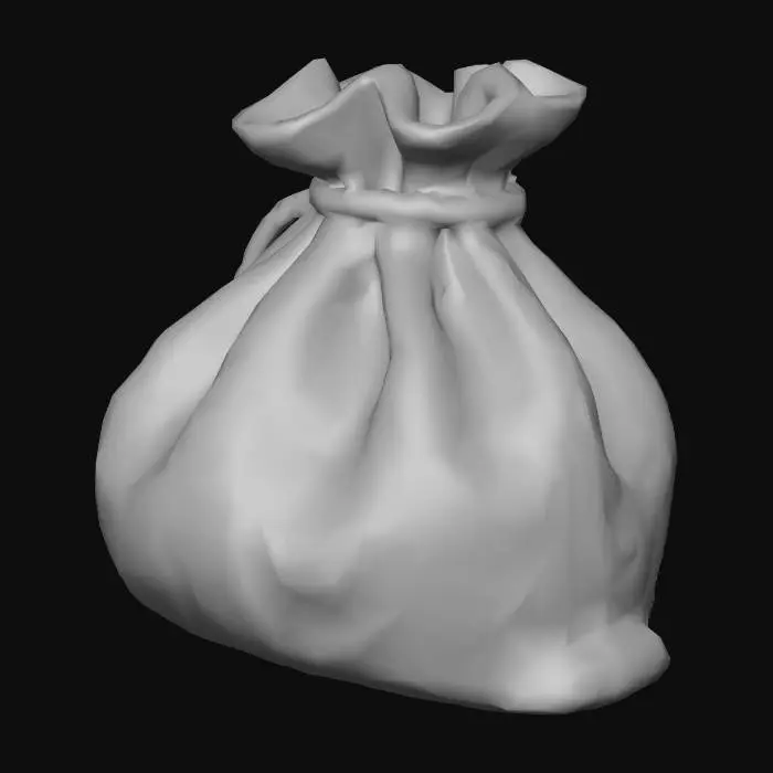 3D model for medieval style money pouch