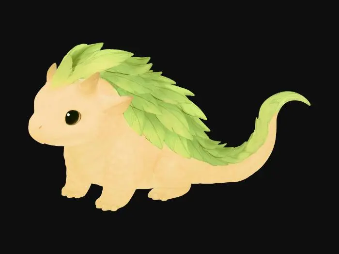 3D model for Little Leaf Dragon