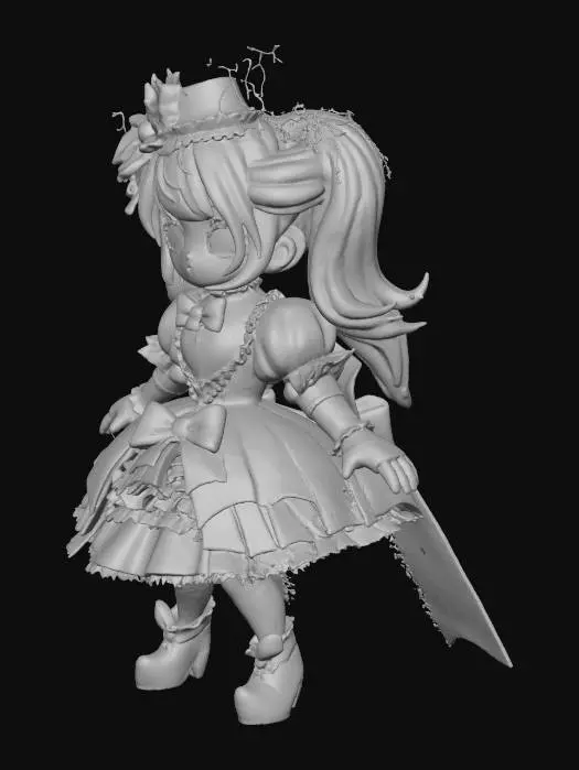 3D model for Blue Ruffle Princess