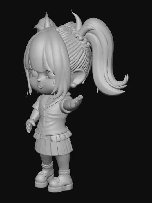 3D model for Gothic Chibi Character