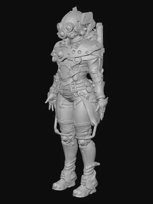 3D model for Steampunk Diver Blueprint