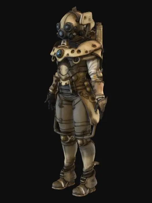 3D model for Steampunk Diver Blueprint