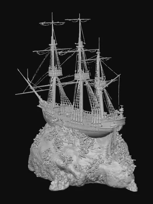 3D model for Floating Ship Island