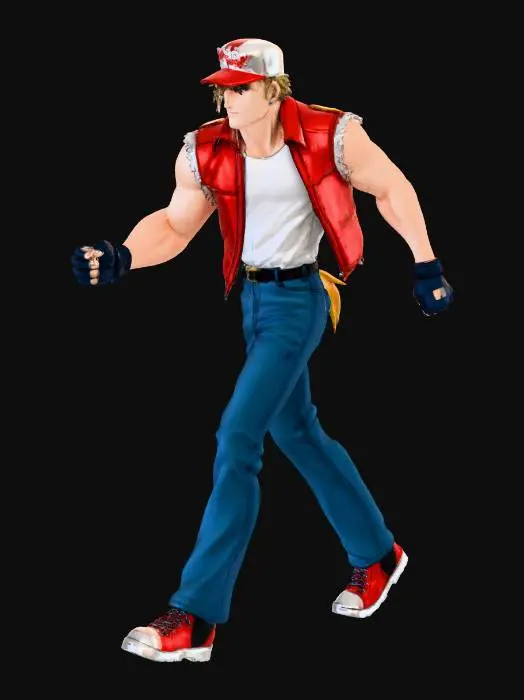 3D model for Fighter in Red Jacket