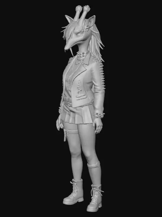 3D model for Giraffe Punk Style