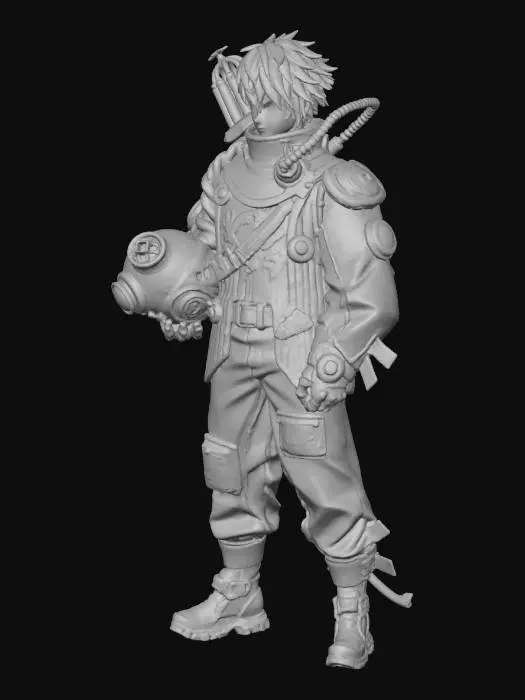 3D model for Cyberpunk Diver