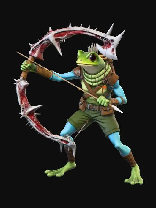 3D model for Frog Warrior in the Alley