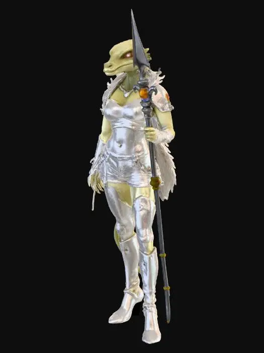 3D model for Lizard Warrior Princess