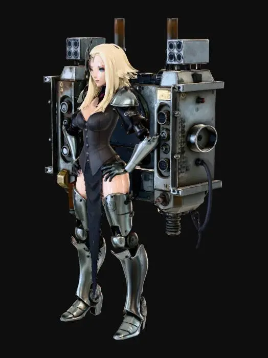 3D model for Cyborg Warrior Princess