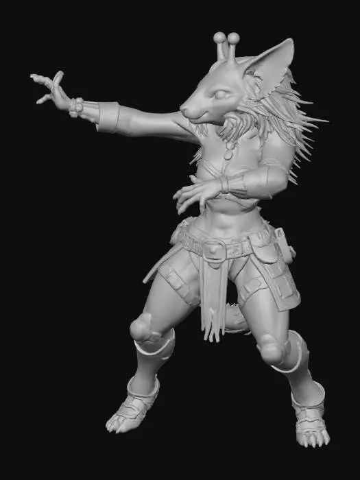 3D model for Giraffe Warrior