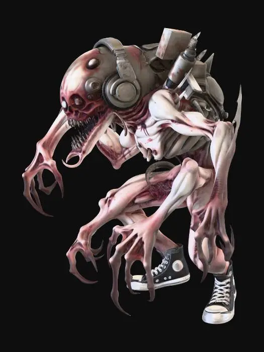 3D model for Cyberpunk Creature