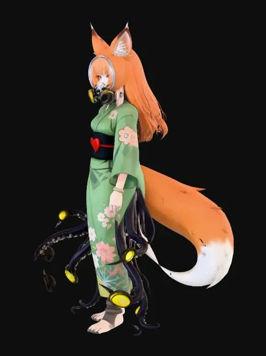 3D model for Fox Spirit in the Desert
