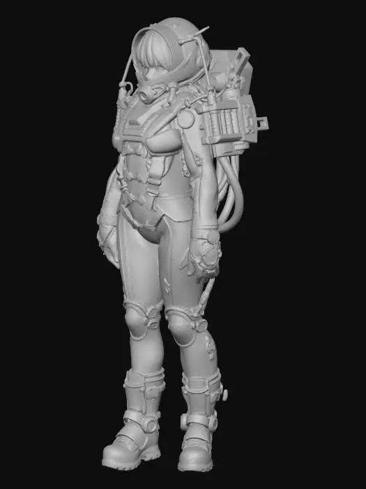 3D model for Golden Exosuit Warrior