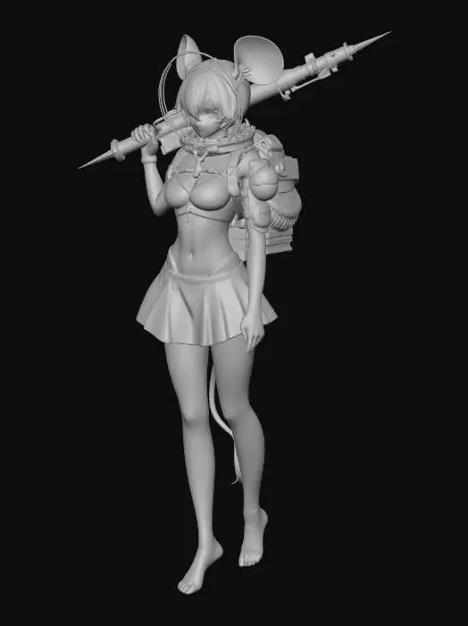 3D model for Galactic Mouse Warrior