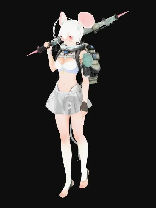 3D model for Galactic Mouse Warrior