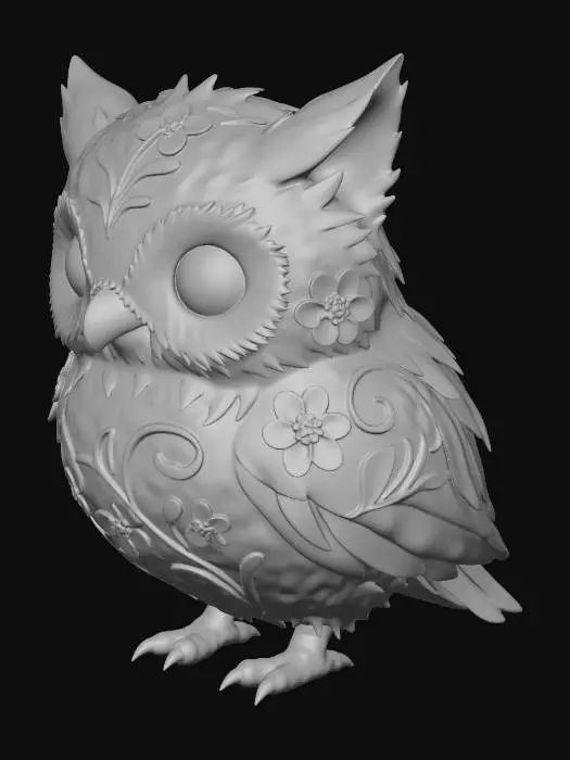 3D model for Floral Owl