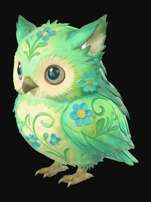 3D model for Floral Owl