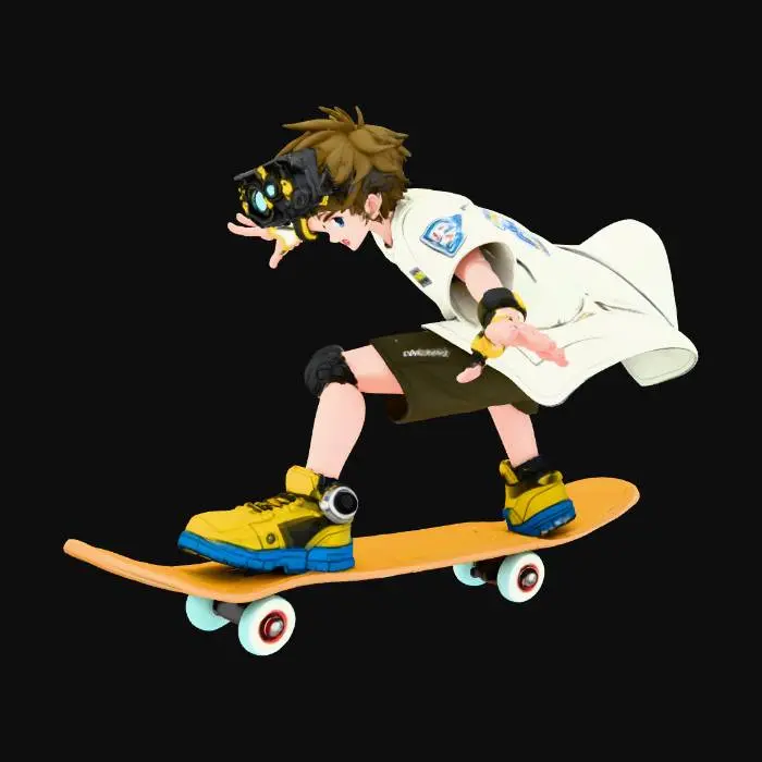3D model for Skateboard Visionary