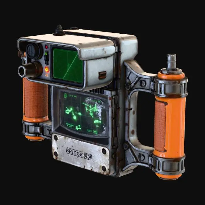 3D model for Retro Handheld Radar Device