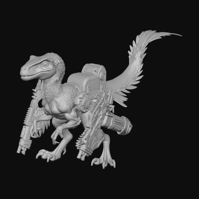 3D model for Cyber Raptor Warrior