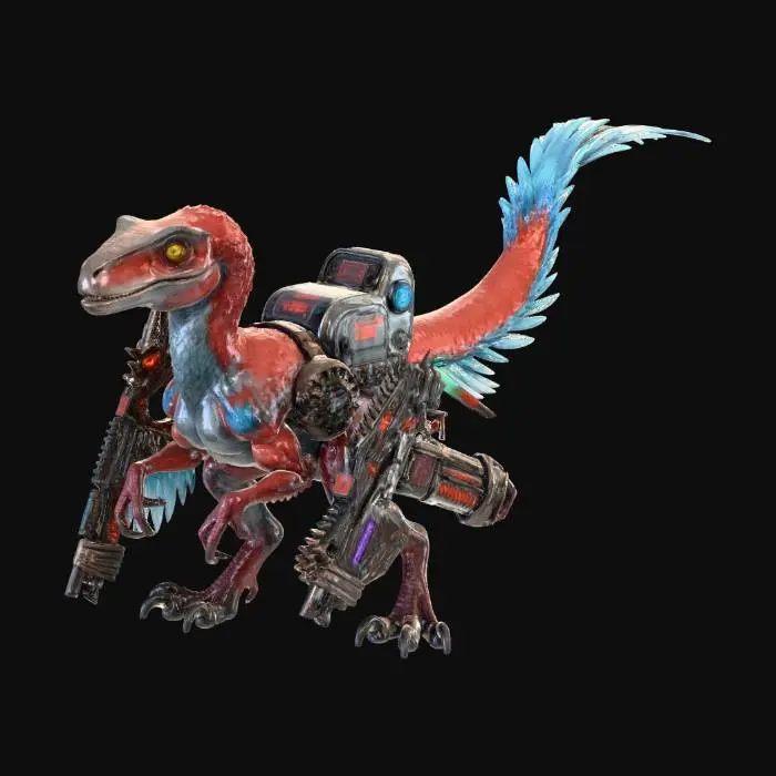 3D model for Cyber Raptor Warrior