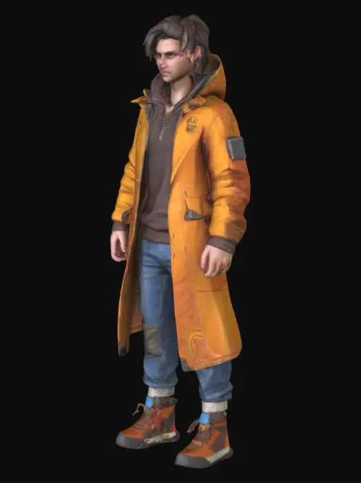 3D model for from the game PEAK character, unreal engine 5, highest quality and ultra, highest and ultra resolution, ultra detailed, design, z-brush, v-ray