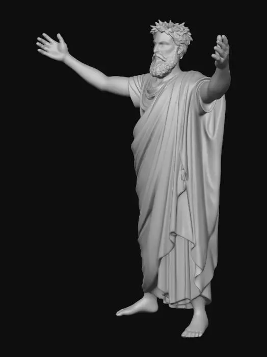 3D model for Ultra Realistic, full body, T-Pose, Julius Caesar(SPQR's Julius Caesar) Model, real face.