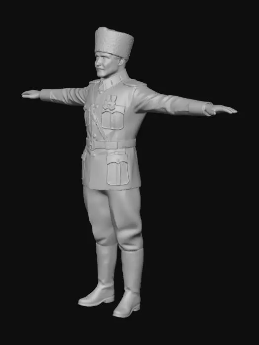 3D model for Mustafa Kemal Atatürk T-Pose Model