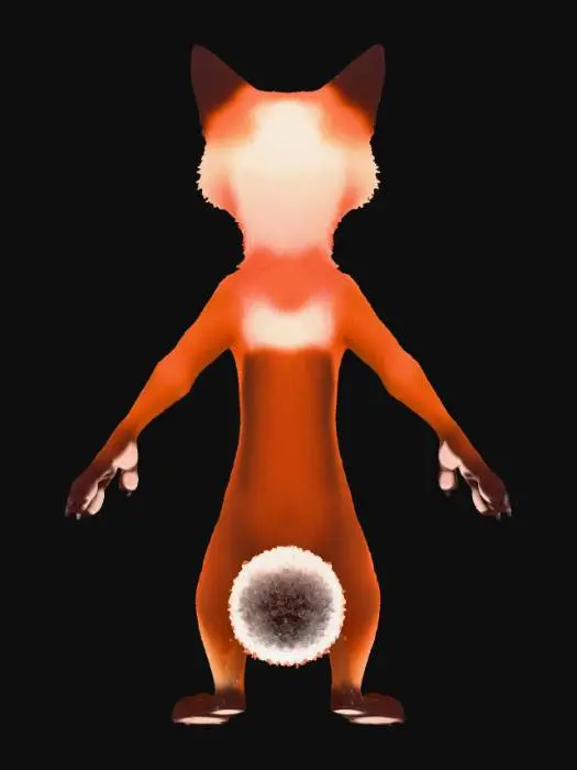 3D model for Fox Character Standing