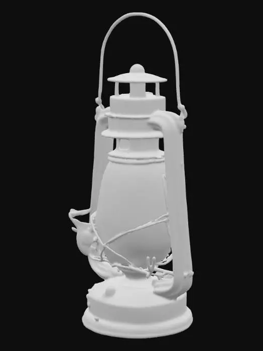 3D model for a dark poison engulfing an old candle lantern.
