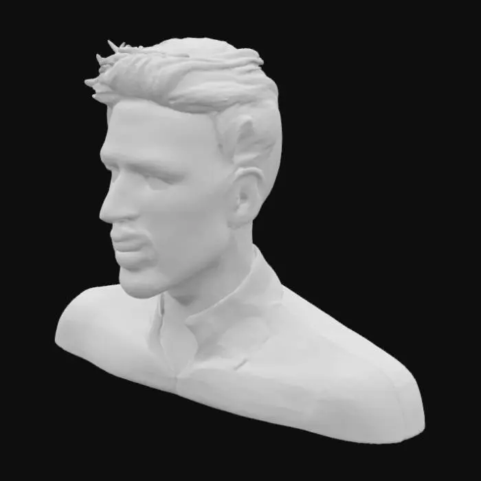 3D model for Portrait of a Middle-Eastern Man in a Striped Shirt