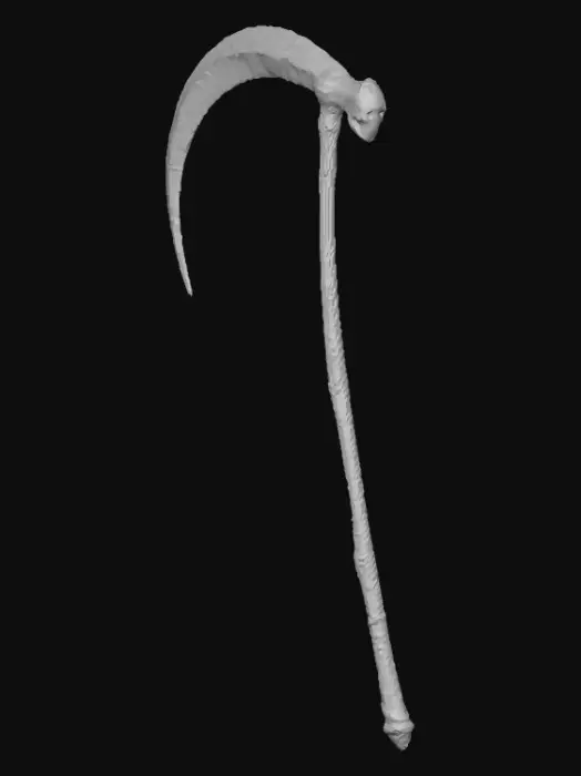 3D model for create a harvester scythe, like the grim reapers scythe