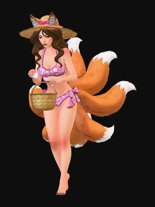 3D model for Beachcombing Kitsune
