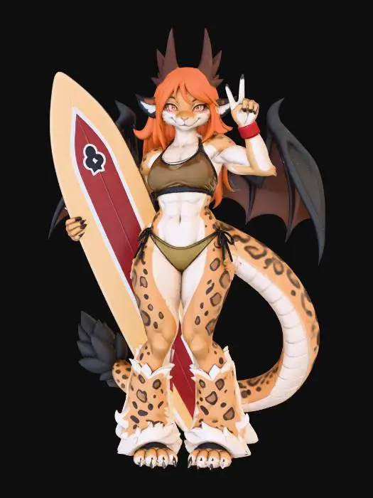 3D model for Surfing Dragoness