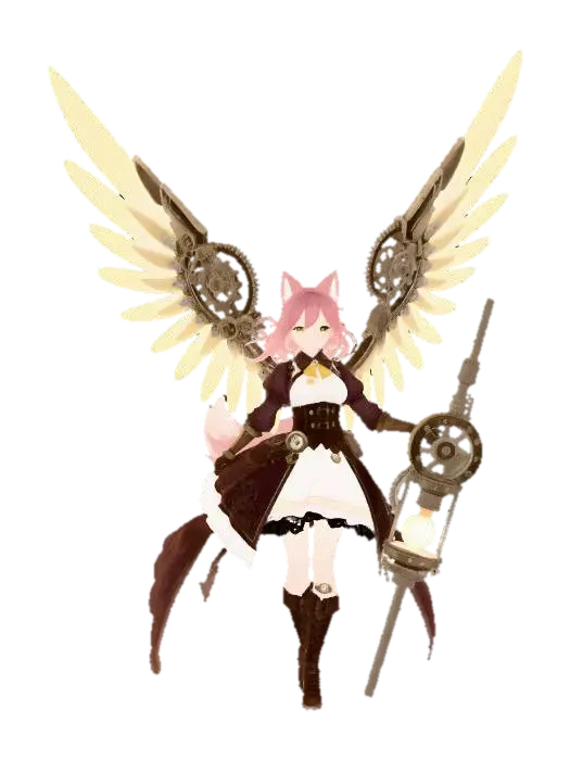 Clockwork Wings of Light - Okamihut 3D model, vytvořený pomocí AI