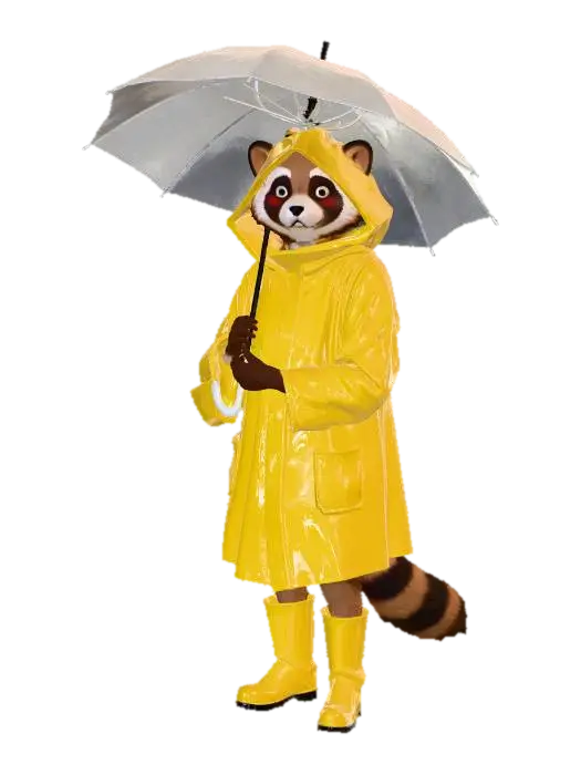 Yellow Raincoat Guardian - Okamihut 3D model, vytvořený pomocí AI