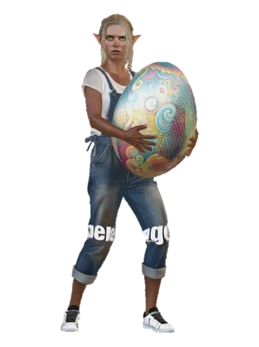 Sunset Eggkeeper, #EasterEgg2026# - Okamihut 3D model, vytvořený pomocí AI
