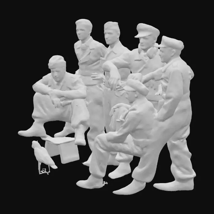 3D model for Military Miniatures: German Tank Crew