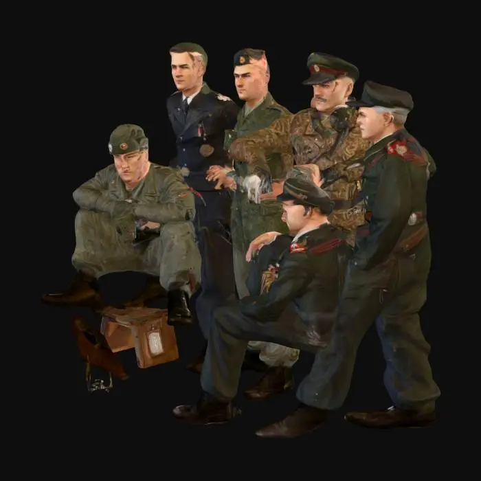 3D model for Military Miniatures: German Tank Crew