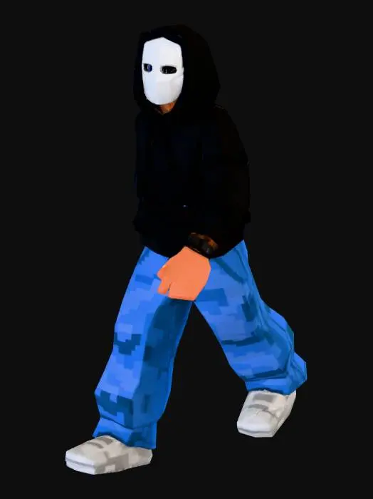 3D model for Masked Gamer Character
