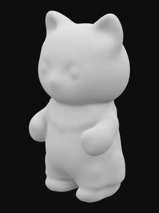 3D model for White Cat Plush